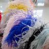 50G 2M Natural Pink Dyed Ostrich Feathers Boa Plumas for Shawl Scarf Ribbon Wedding Party Stage Sewing Dress Decoration Crafts