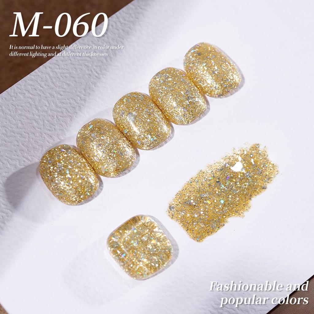2025 High-Density Dazzling Glitter Gel Nail Polish - Salon Exclusive, Light-Cured Formula