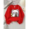 European sizes Adorable Crewneck Sweatshirt for Girls with Bear, Cookie & Stars, Soft Comfy Sports & Casual Wear for Kids & Teens
