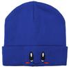 Simple Hat Knit With Big Eyed Smiling Face Embroidery Design For Outdoor Daily