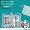 Stainless Steel Manicure Set: Zipper Bag, Nail Clippers, Scissors, Pliers