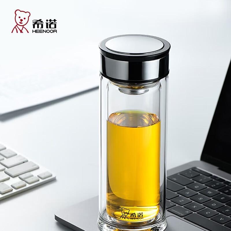 Xinuo Double-Layer Glass Tea Bottle