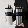 770ML Edelstahl Vakuumisolierte Flasche mit Strohhalm Auslaufsichere Thermoskanne Kaffee für Heiß&Kalt Tragbare Wasserflasche für Reisen