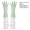 1 Pair Dishwashing Gloves Waterproof Reusable Gloves Patchwork Color Elastic Long