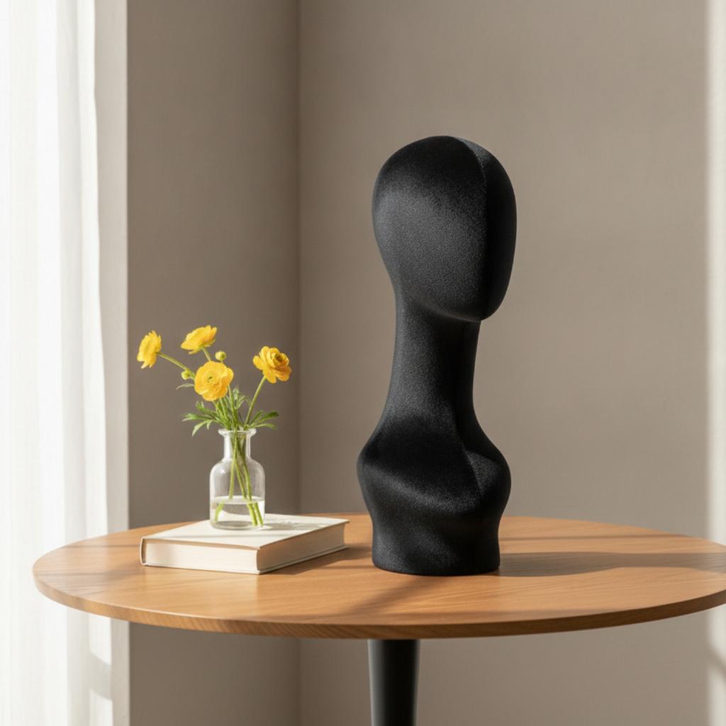 Mannequin Bust Tabletop Hat Display Stand Hairpiece Stand Smooth Long-Lasting for Hairstylists, Salons, Boutiques