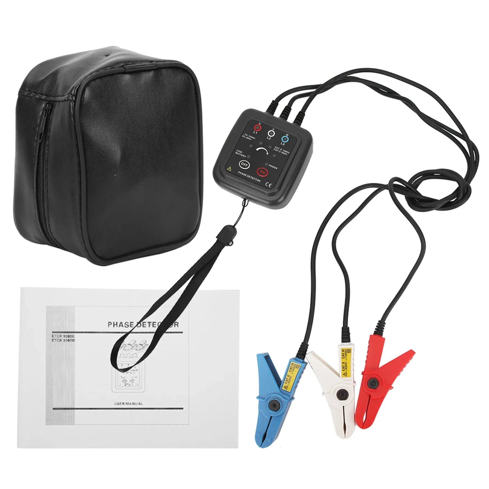 

Phase Sequence Meter AC 70-1000V ETCR1000C Non Contact Phase Sequence Detector Magnetic Base Phase Meter Phase Rotation Monitor