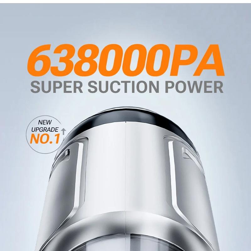 Car Vacuum CIeaner 638000Pa Wireless Brushless Mini Handheld Cleaning Machine Powerful Portable Blower Vacuum Cleaner for Car Home