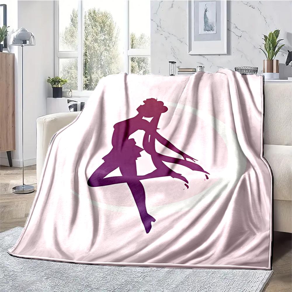 Sailor Moon Theme Printed Blanket - Perfect for Couch, Bed, Travel & Outdoor Use | Machine Washable, Cozy & Durable.
