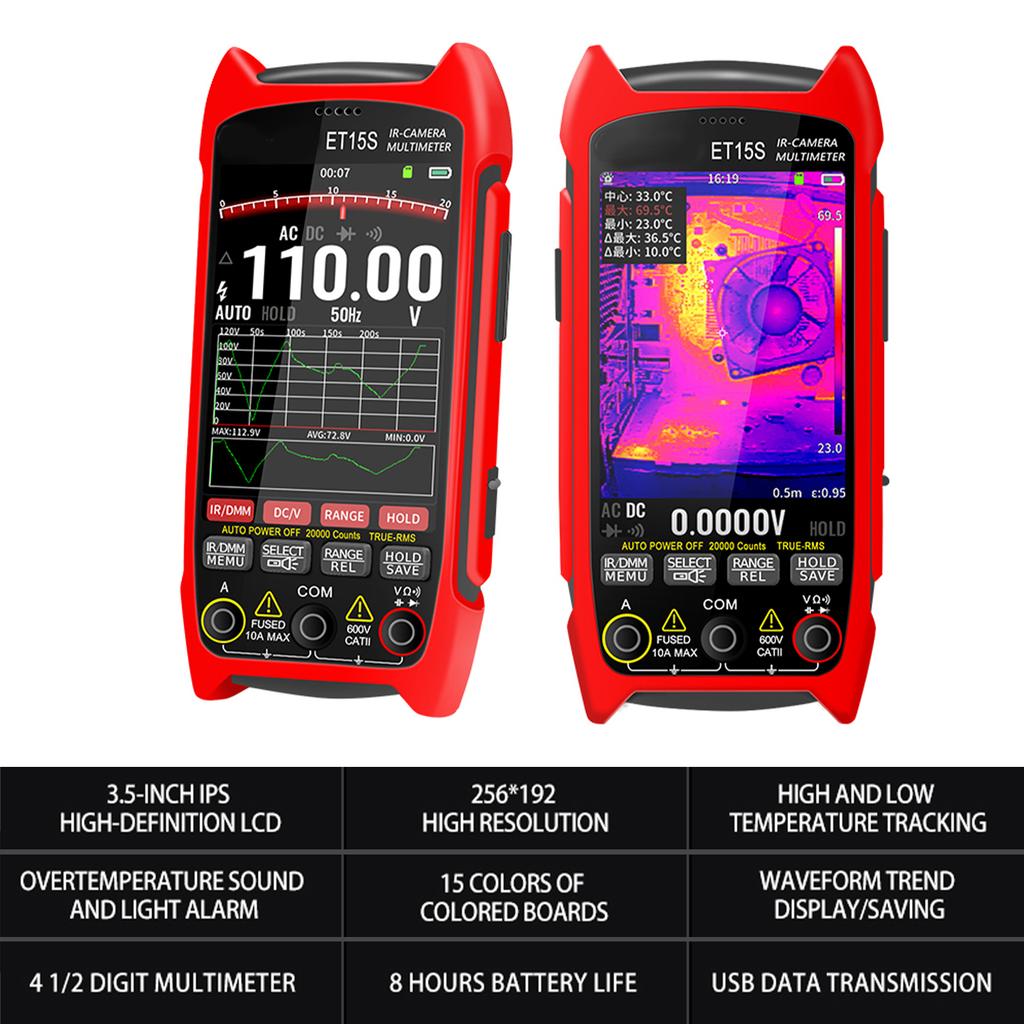 Thermal Imaging Multimeter Handheld Multimeter 3.5inches 320 * 480 Display 25Hz 50.0 degrees (H) * 37.2 degrees (V) FOV