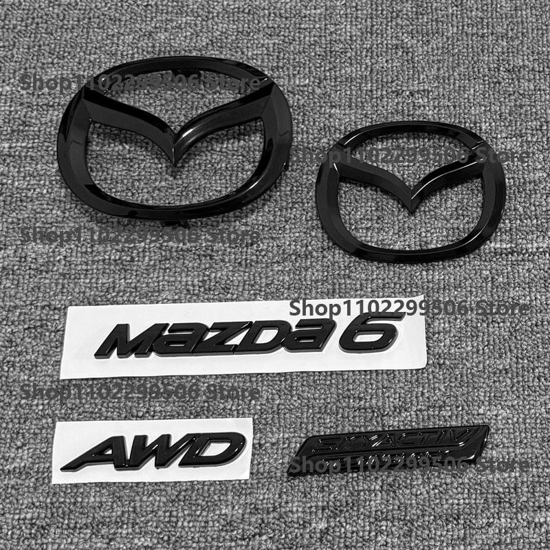 ABS glossy black Car Logo For 2014 2015 2016 2017 2018 2019 MAZDA6 ATENZA Logo Emblem accessories SKYACTIV Badge BBF3
