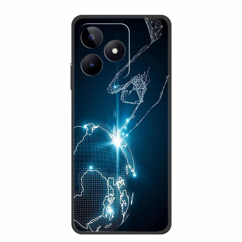 6.74" For Realme Note 50 Case Black Silicone Soft TPU Phone Cases Back Cover For Realme Note 50 Case Note50 Protective Coque Bag
