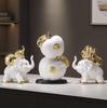 Folk Art Gourd Ornament In Epoxy Resin Lucky Persimmon Ruyi Chinese Sculpture for Living Room for TV Cabinets