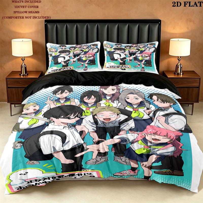 Polar Opposites Pattern Bedding uilt Set uilt Cover Pillowcase Home Decoration Birthday Gift (1 * duvet cover + 2 * pillowcase without core)