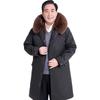 Men's Mid-Length Thickened Parka with Removable Fox Fur Liner and Fur Lining - Winter Coat