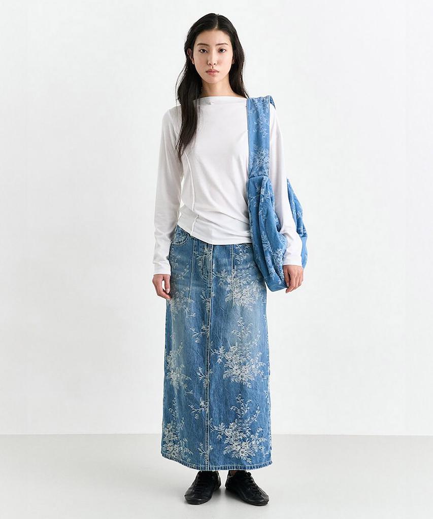 Anggae Flower Hline Skirt Blue