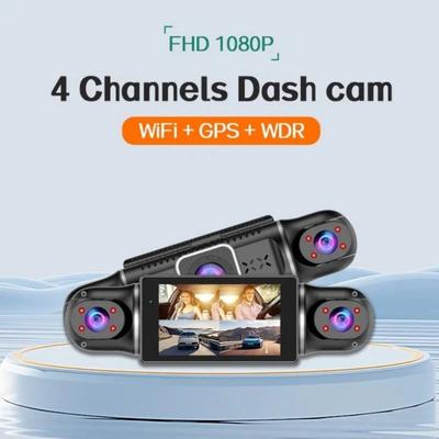 3/4 Channel Dashcam, 1080P HD In-car Recorder, 360-degree All-around Vehicle Camera, Video Recording/GPS Positioning