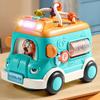 Baby Spielzeug Früherziehung Maschine Universelles Rad Schulbus Telefon Auto Mit Singen Und Licht Spielzeugauto Mit Spaß Ball Puzzle Geschenk