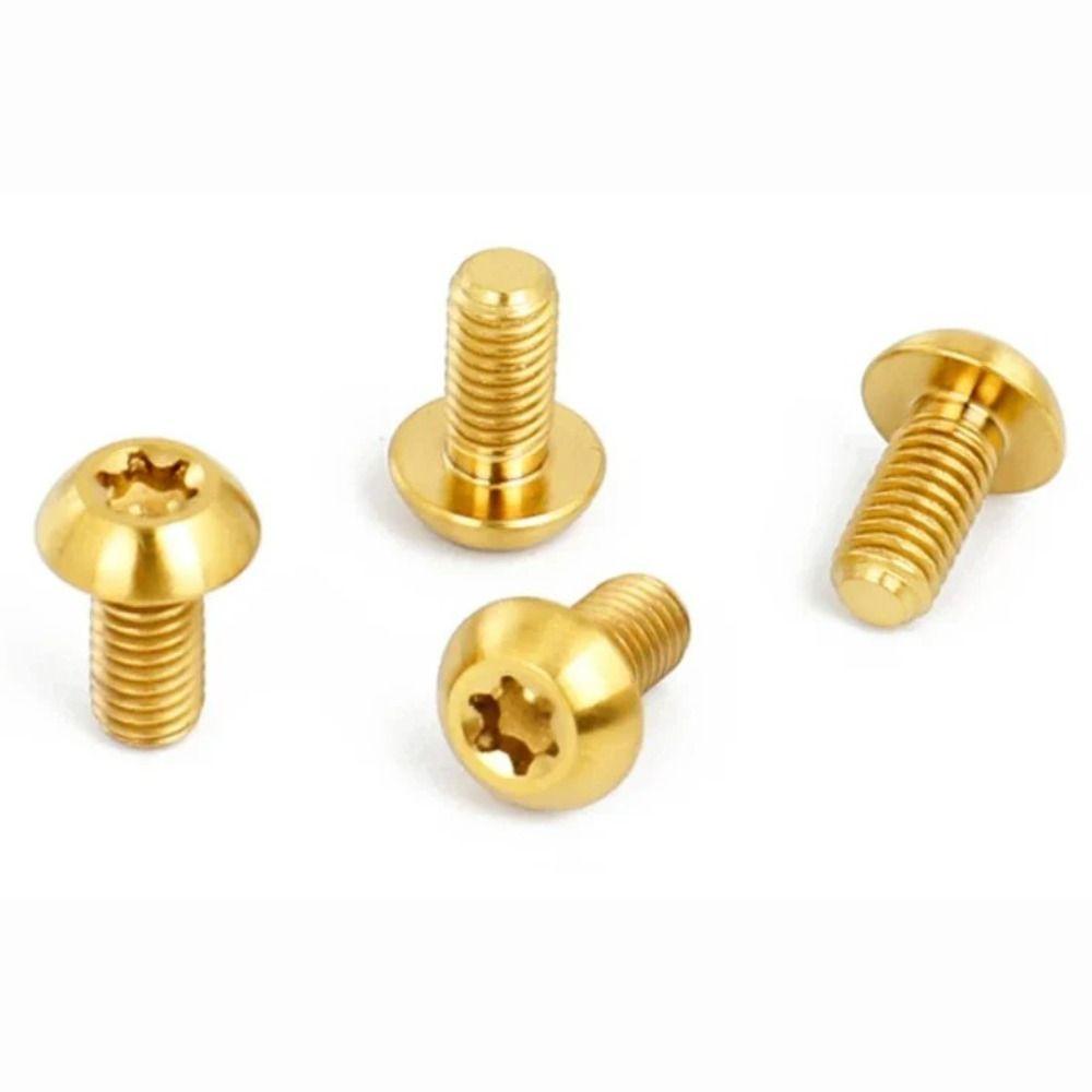 M5x10 Titanium Bolt T25 Torx Ultralight Weight Bicycle Braking Disc Screws TC4 Titanium High Tensile Fastener