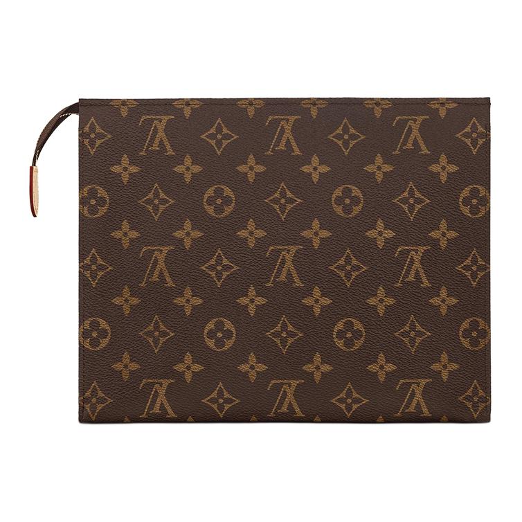 Louis Vuitton Beauty case 26 Tela Monogram Classica E Pelle Borsa da Toilette Unisex Pochette Marrone M47542