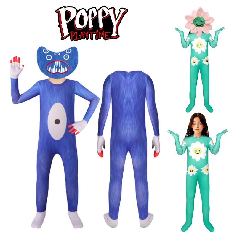 Authentic Poppy Playtime Huggy Wuggy Cosplay Costume For Kids Halloween Outfit Xmas