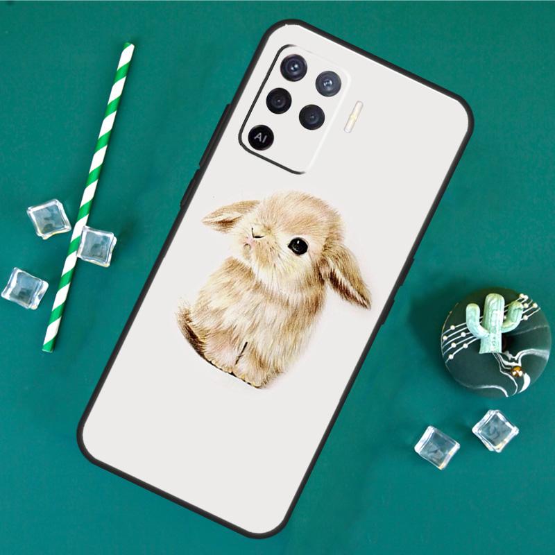 Rabbit Case For Oppo A60 A40 A80 A16 A76 A96 A18 A38 A58 A78 A98 A91 A15 A17 A74 A94 A54 A57S Cover