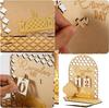 Wooden Ramadan Eid Countdown Calendar Islamic Mubarak-Themed Party Supplies for Home Room Decoration Indoor Desk Accessory