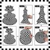 Black And White Plaid Racing Theme Three-Layer Paper Cake Stand Cake Dessert Ornament Table Pie