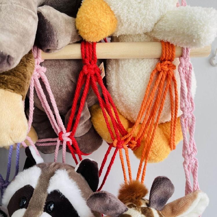 Modisches Lagerregal 2-stöckiges Holz Spielzeug-Aufbewahrungsnetz für Kinderzimmer Ornamente