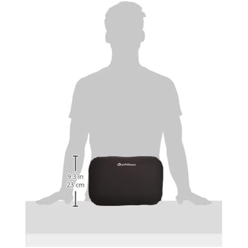BONFORM Phiten Aqua Titanium Cushion Waist Pad S 34 x 23cm Black Memory Foam Low Back Pain Fatigue Prevention Phiten 5815-30BK