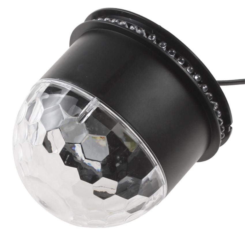 LED Crystal Magic Ball Light: 2-in-1 RGB Seven-Color Rotating Laser Stage Light