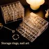 120Grids Jewelry Storage Box Acrylic Nail Art Organizer Box Jewelry Transparent Box  Vanity