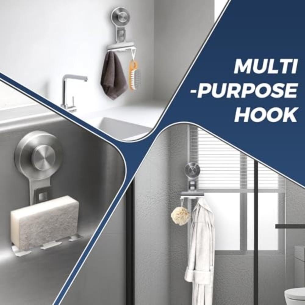 Stainless Steel Shower Wall Hook Suction Cup Shaver Hanging Rack New Razor Holder Bathroom Use