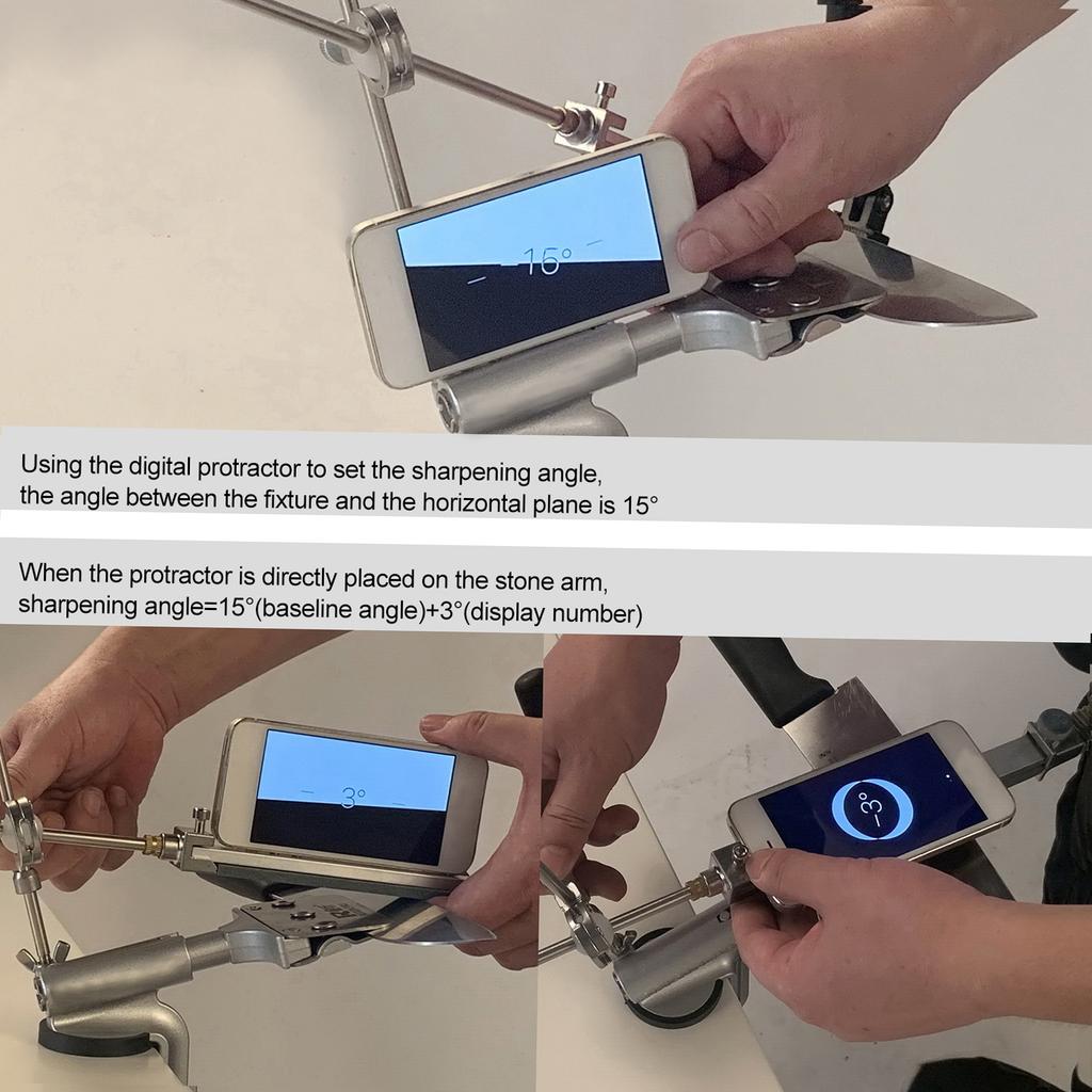 Sharpener Set Fixed-angle Knife Sharpener Knife Sharpening Kit Knife Slicker   Sharpener Abrasive Holding System with 4 Sharpening Stones