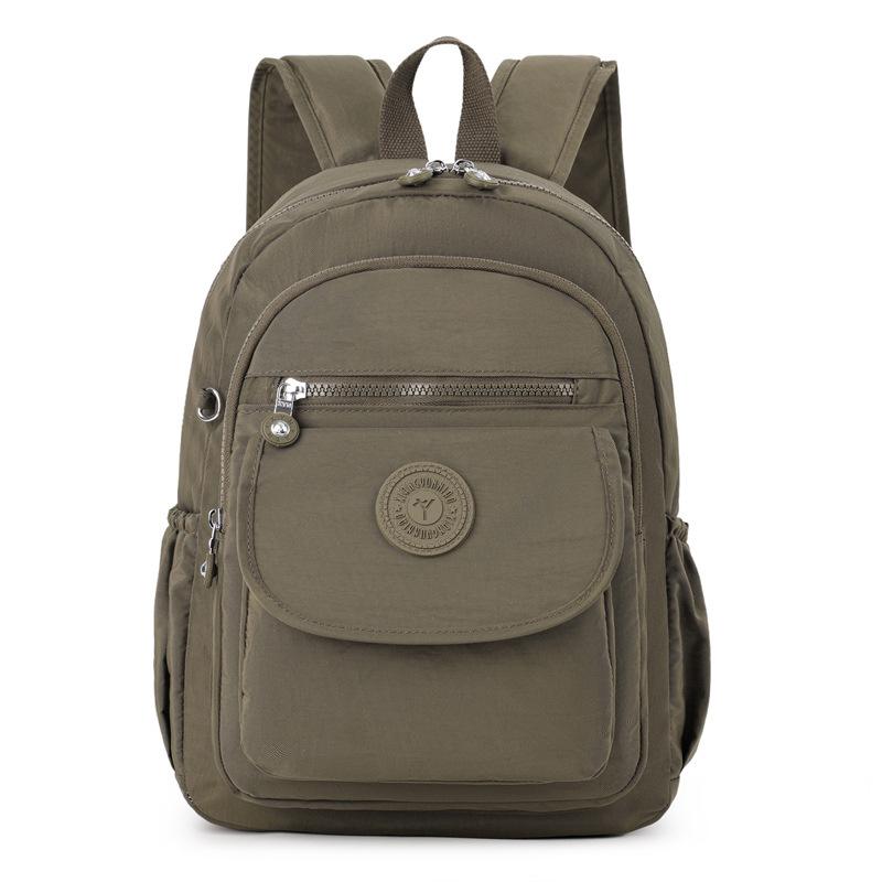 Solid Color Backpack Women's Oxford Backpack Student Schoolbag