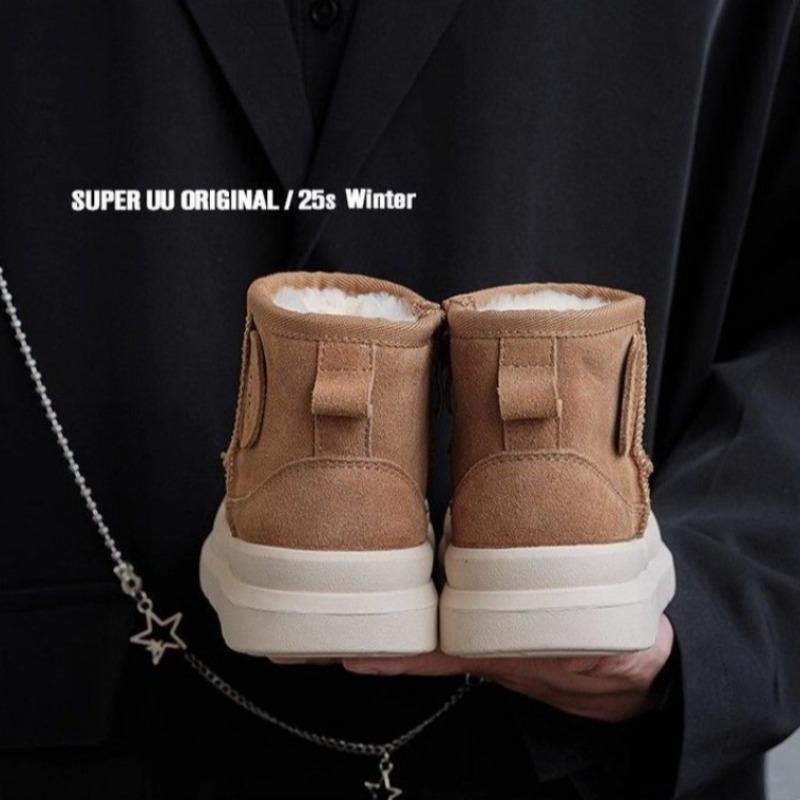 Winter Jungen Fellgefütterte Schneestiefel Kleine Mädchen Fleecegefütterte Verdickte Warme Kurze Stiefel Kinder Wasserdichte und Rutschfeste Baumwollschuhe