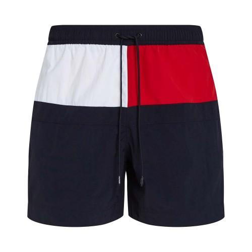 Tommy Hilfiger Mens Flag Mid Length Swim Shorts