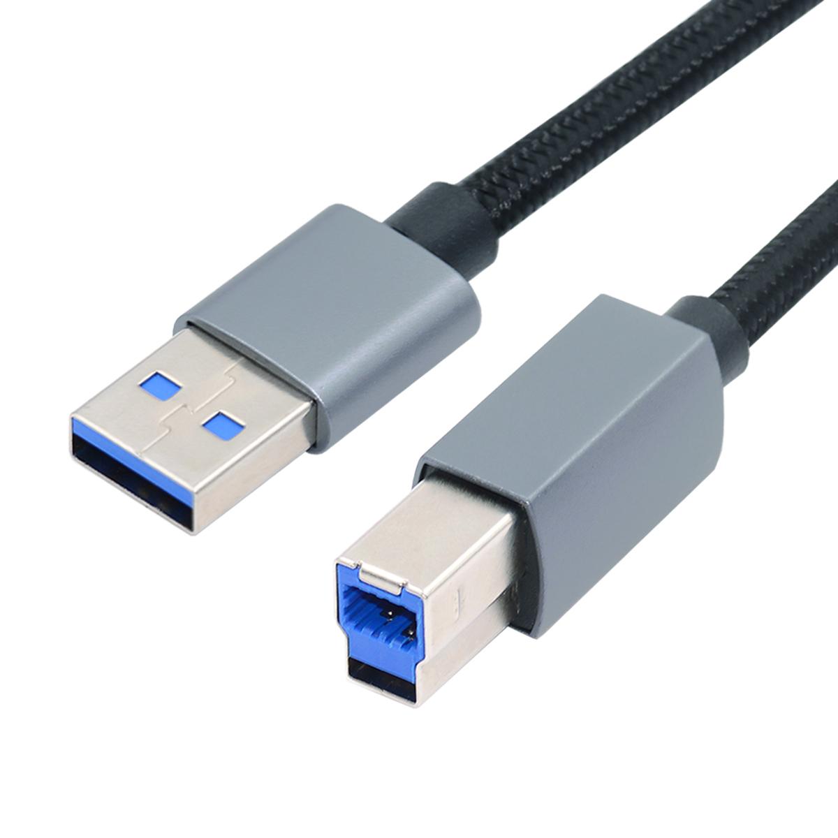 

U3-075-BM 0.3м Кабель USB 3.0 Тип-A тато до Стандартний 3.0 B тато Сріблястий корпус 5 Гбіт/с Адаптер для передачі даних As Shown A