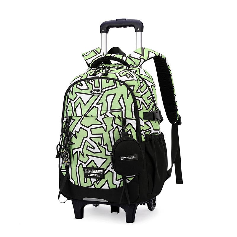 Children School Trolley Backpack For Boys Wheeled Backpack Kids School Bag With Wheels Rolling Luggage Bag Student Book Bag
