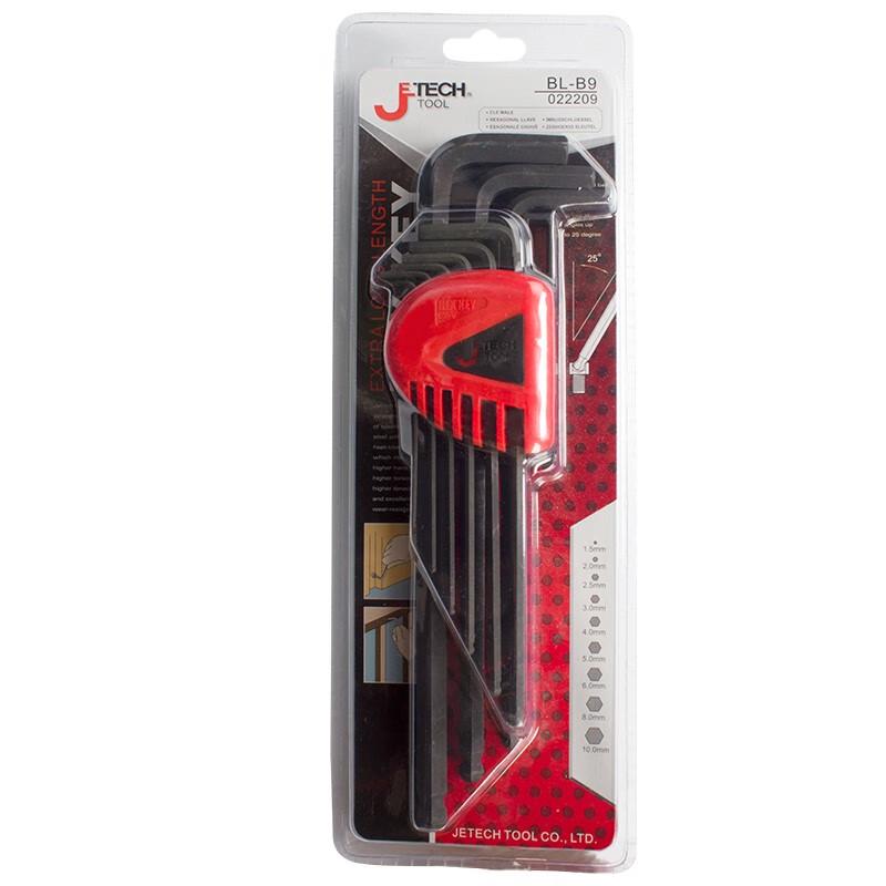 JETECH BL-B9 9-Piece Metric Ball End Hex Key Set