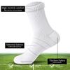 Mens Moisture Wicking Outdoor Hiking Work Cotton Socks Compression Cushion Crew Socks Leisure Men Black Socks 5 Pairs