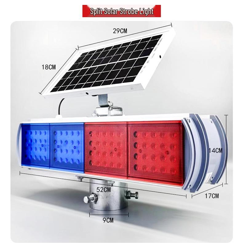 Red & Blue Flashing Road Safety Warning Lights for Construction & Maintenance Vehicles