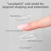 Ultradünne doppelseitige künstliche Nägel Sargform Nagelspitzen für den professionellen Gebrauch in Nagelstudios