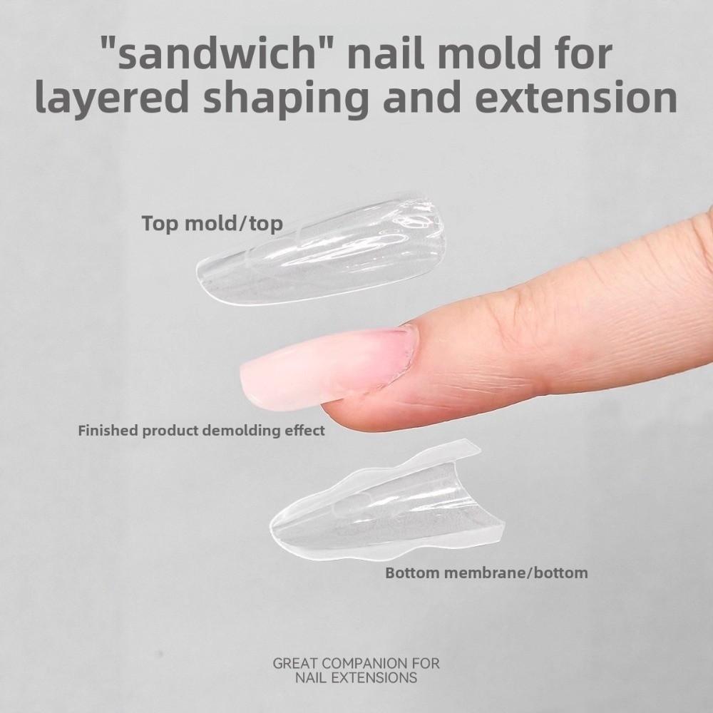 Ultradünne doppelseitige künstliche Nägel Sargform Nagelspitzen für den professionellen Gebrauch in Nagelstudios