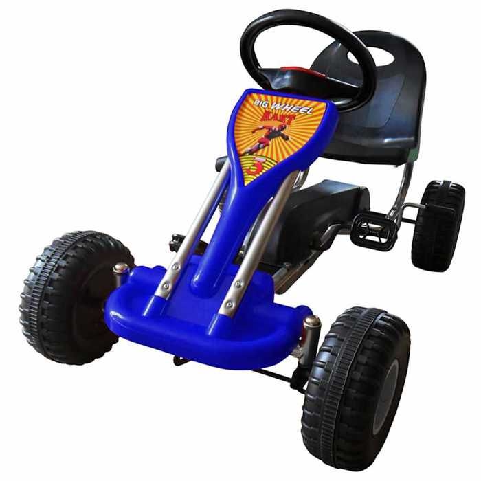VidaXL Kart à Pédales Bleu Jardin Karting Voiture Auto Véhicule Jouet d'Enfant 90254