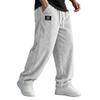 Men's American-style Embroidered Black Label Loose Straight-fit Casual Pants with Vertical Stripes Casual Pants