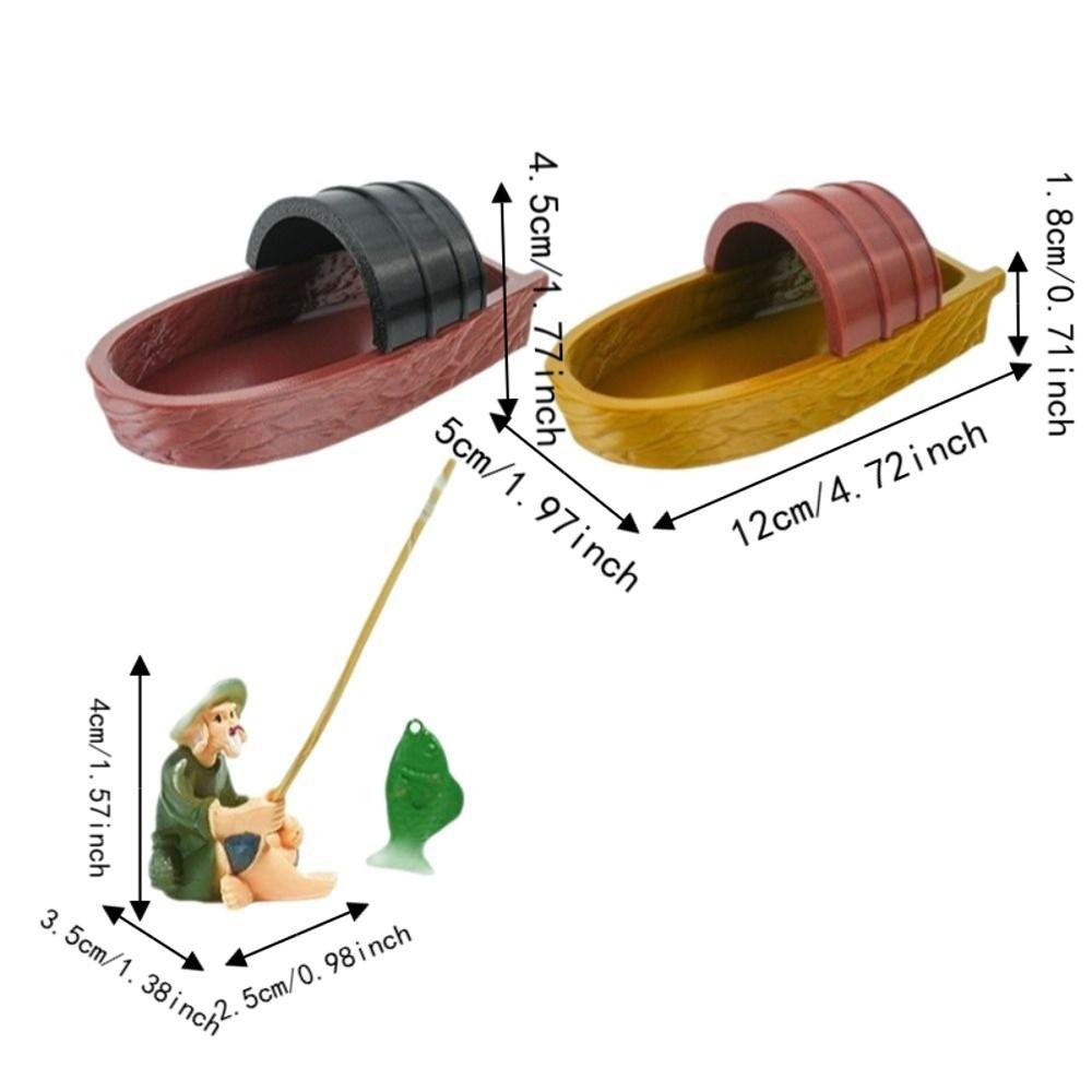Plastic Awning Boat Decorations Miniature Fish Tank Ornaments Aquarium Decorations  Office Decor
