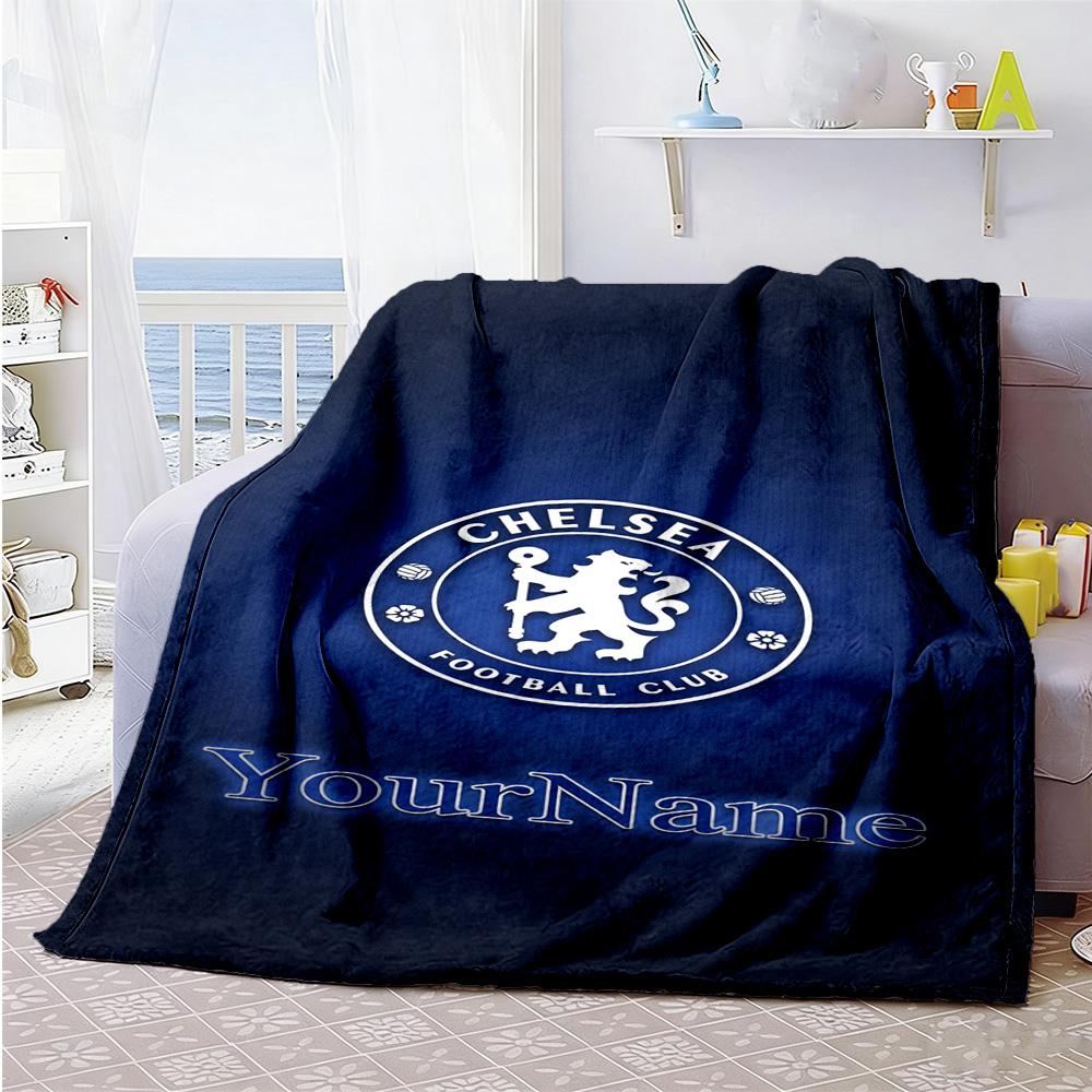 Chelsea Customize Your Name Blanket Lightweight Customizable Blanket Ultra-Soft Perfect for Bedding Couch Picnics Seaside Ideal for All Seasons