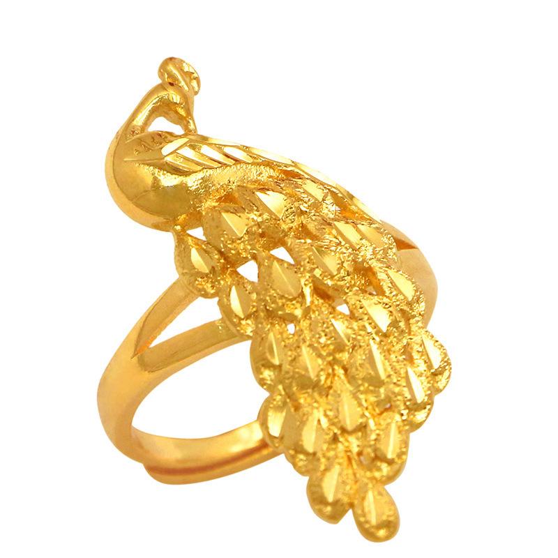 

Adjustable Gold Plated Phoenix Ring for Women – Elegant Sand-Gold Finish, Wedding Jewelry, Lucky Symbol Ring Adjustable opening