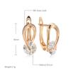 Trend Personality Shiny  Rose Gold Earrings Simple Sexy Korean Party Black Natural Zircon Earrings Fashion Lady Earring