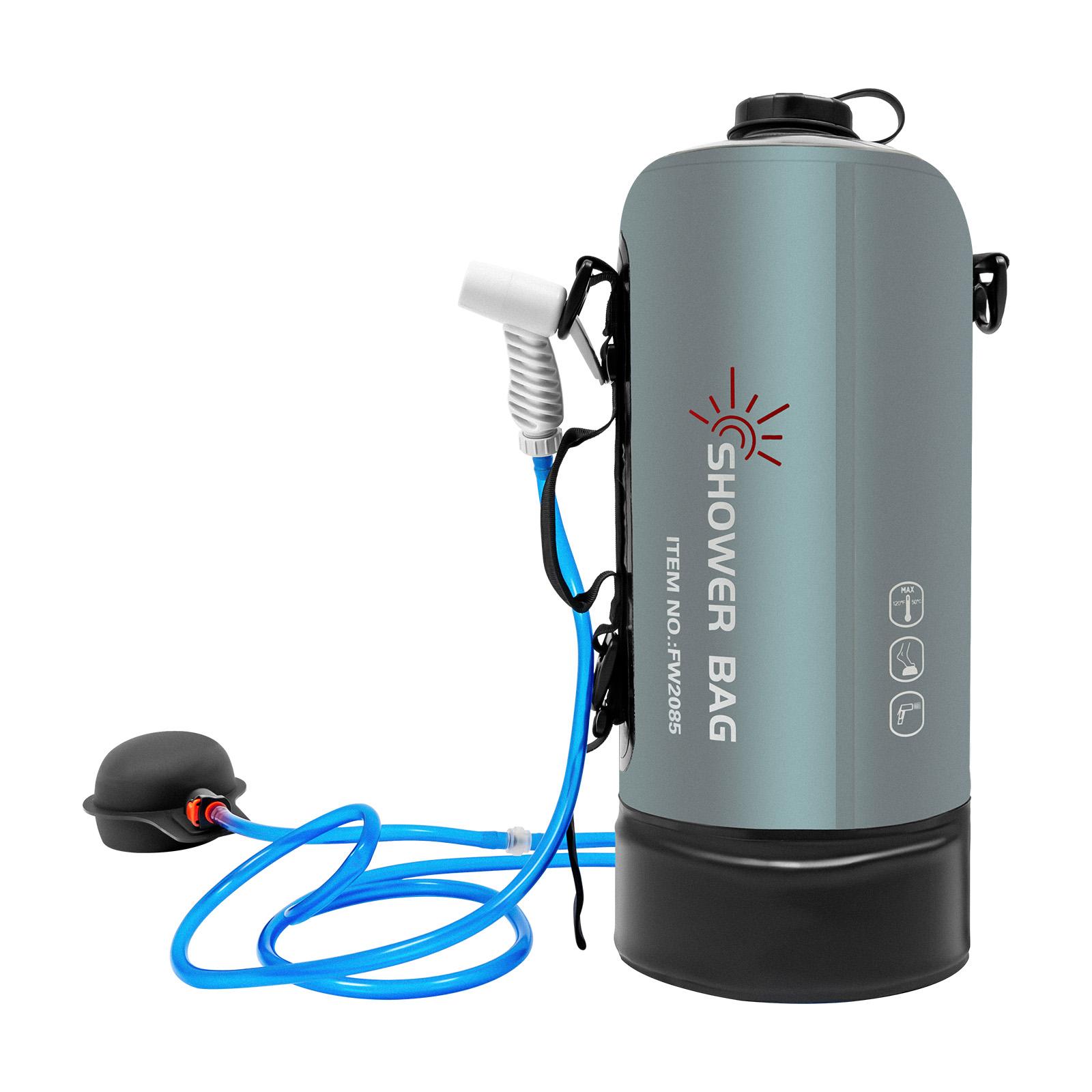 

Camping Shower Solar Shower Garden Shower with Pump 3 Gallons, 12 L, Shower Head Portable and Removable Hose Shower Bag
